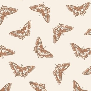 Boho Butterflies Insects Bugs in Bronze brown // Small Watercolour Butterflies