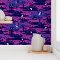 Magical Halloween Night - Mystic Violet - large scale