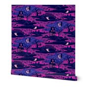 Magical Halloween Night - Mystic Violet - large scale