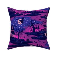 Magical Halloween Night - Mystic Violet - large scale
