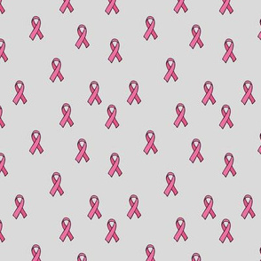 Breast cancer awareness month october women support design soft gray pink