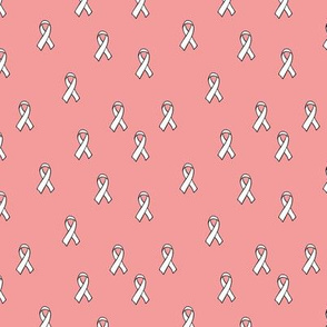 White minimalist boho little ribbon illustration - Anti violence against woman support blush pink