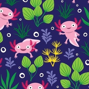 Funny axolotls