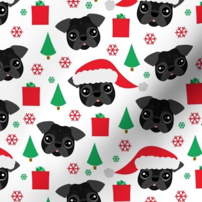 Black Pug Christmas