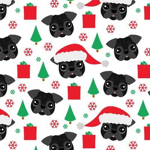 Black Pug Christmas
