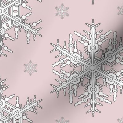 Snowflakes L Antique Pink