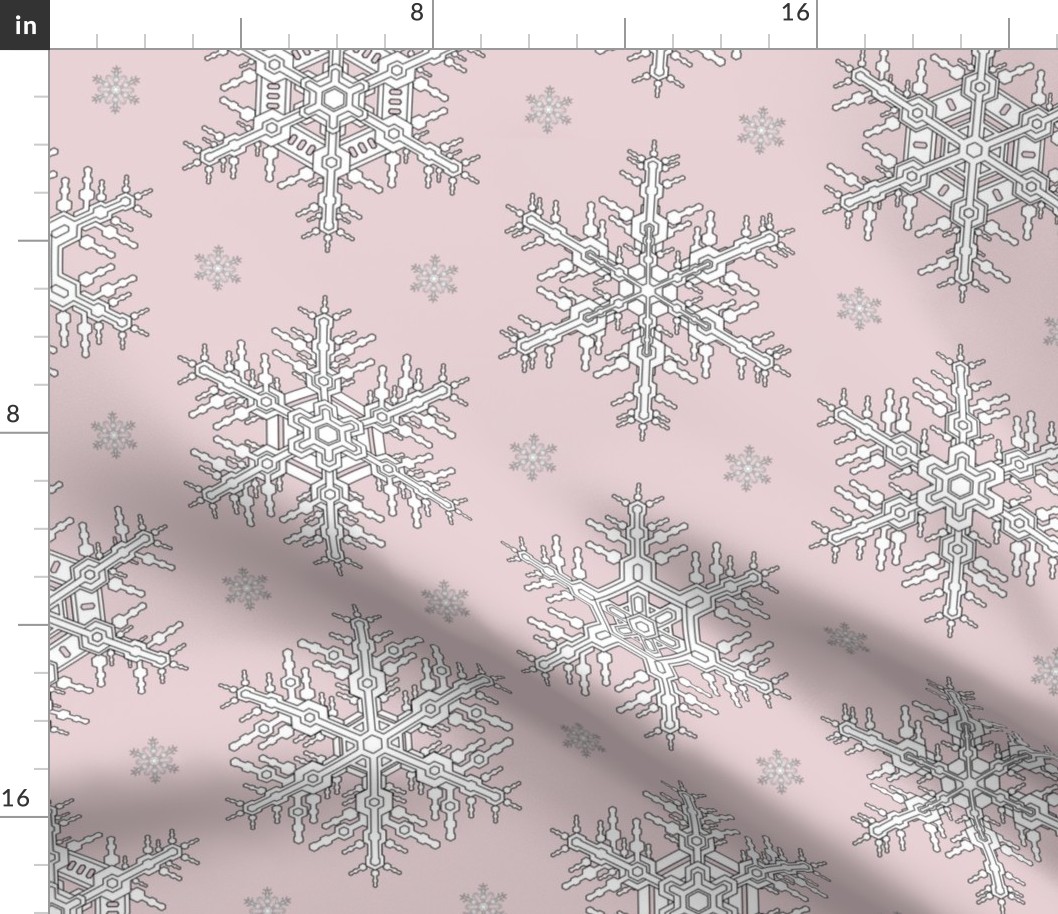 Snowflakes L Antique Pink