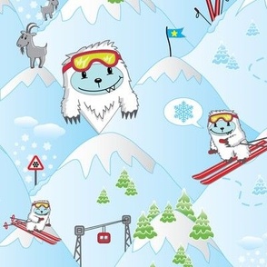 yeti skiing