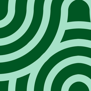 Green Two-Tone Circle Pattern