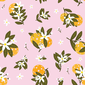 Pickleballs and Orange Blossom (Light Pink) LG