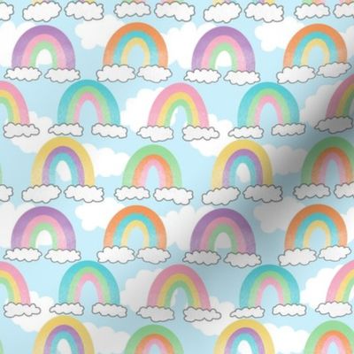 Colorful Rainbows Sky Pattern - Small Scale