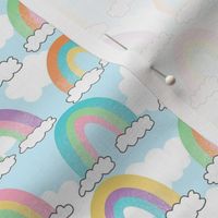 Colorful Rainbows Sky Pattern - Small Scale