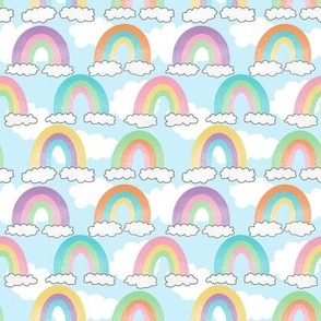 Colorful Rainbows Sky Pattern - Small Scale