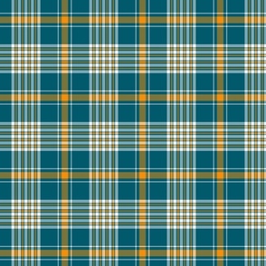 Blue Gray and Yellow Plaid