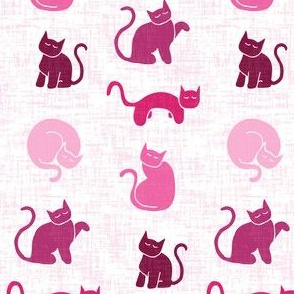 Sleepy Cats - Pink Texture (M)