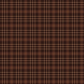 Dark Brown Plaid - Medium Scale for Apparel and Home Decor