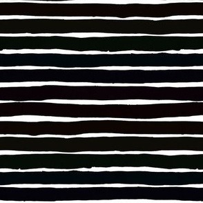  Thick black horizontal watercolour stripes on white