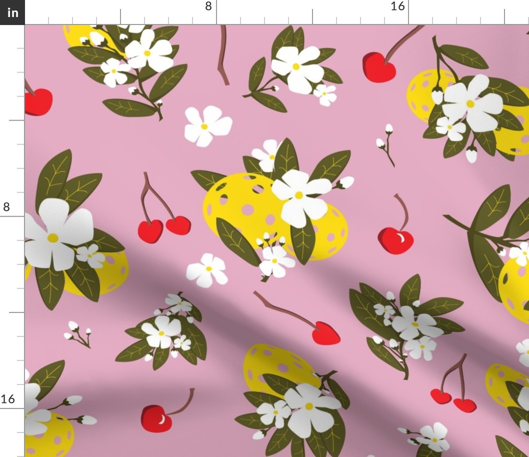 Pickleballs and Cherry Blossoms (Blush) LG