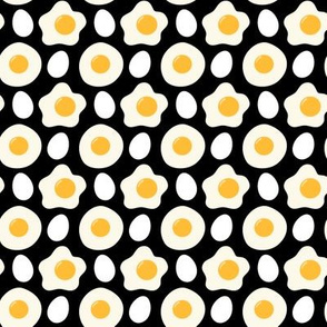 Medium-Scale | Fried Egg Pattern Breakfast Lovers Gift Flower