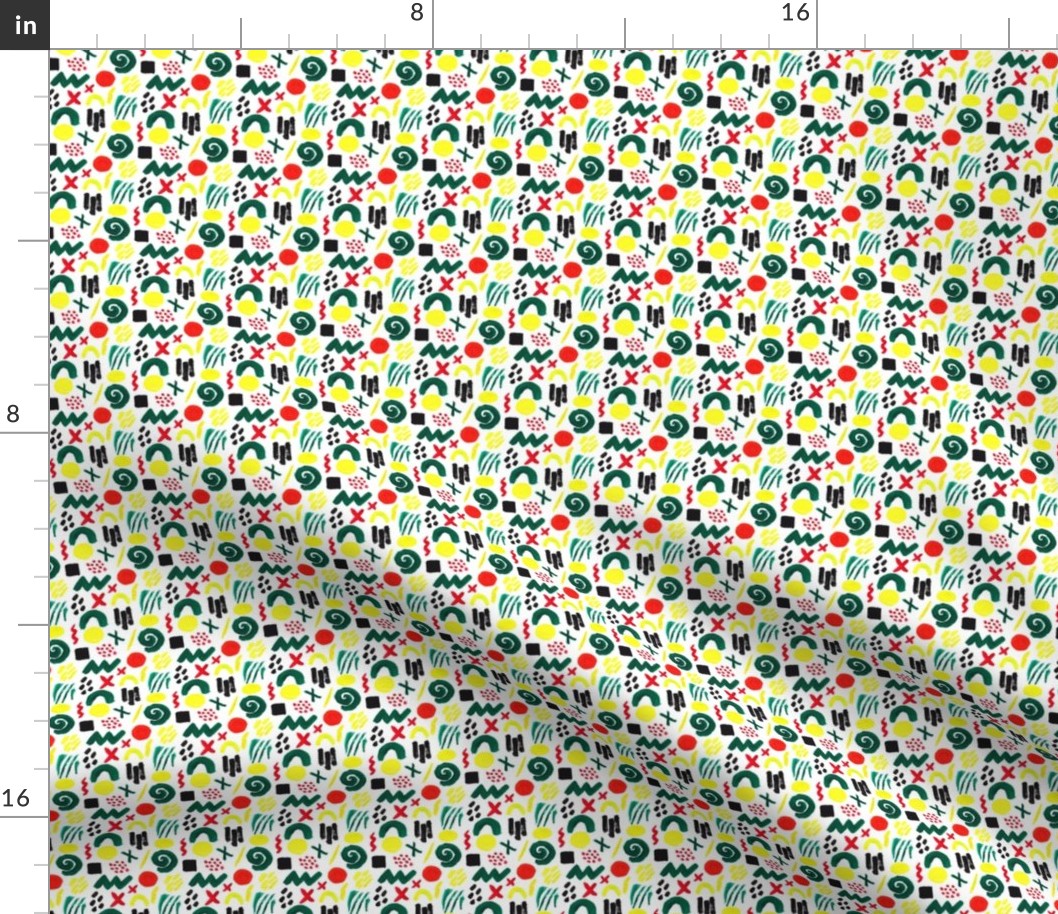 Colorful Abstract Pattern White