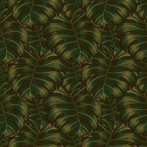 tropical palm leaves