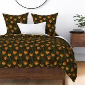 Tropical pattern with wild cat 