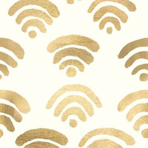 Gold Wifi Pattern - Large
