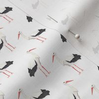 Stork Pattern On White