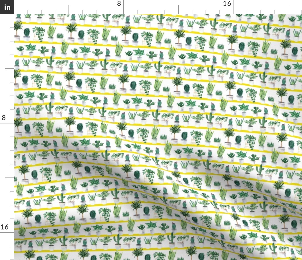 PlantsOnYellowPatternWhite