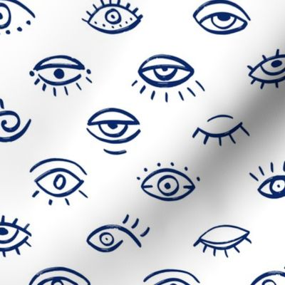 Seamless pattern with eyes 