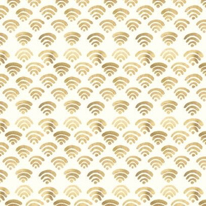 Gold Wifi Pattern - Tiny