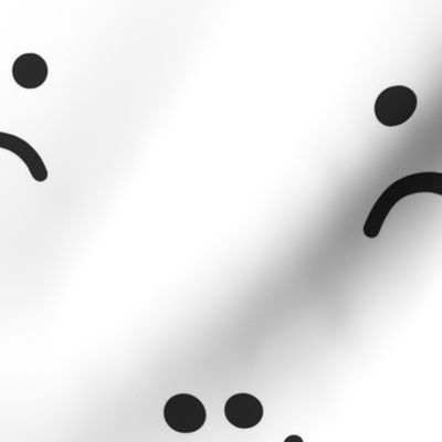 Sad face, happy face,  smiley face,  eyes heart face,  crying face repeated pattern