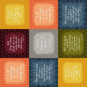 Marriage Bible verse quilt horizontal