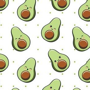 cute Kawaii avocados