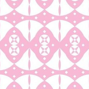 art deco pink and white harlequin 