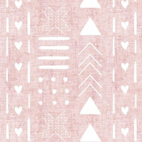 Mud Cloth and Hearts // Blush Washed Linen