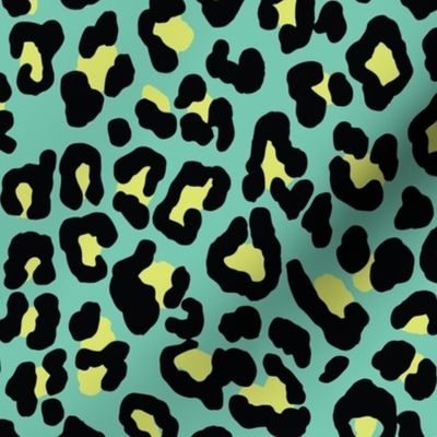 leopard Turquoise and yellow