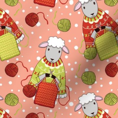 cute knitting sheep