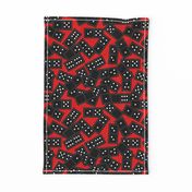 domino scatter red 12x12