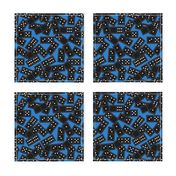 domino scatter blue 8x8