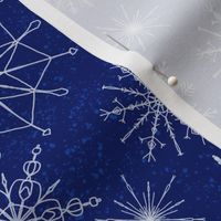 snowflakes bright blue medium scale