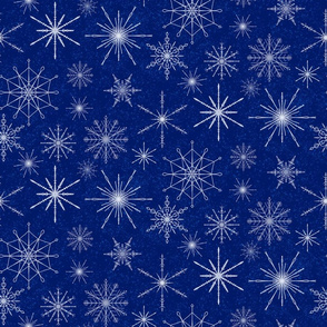 snowflakes bright blue medium scale