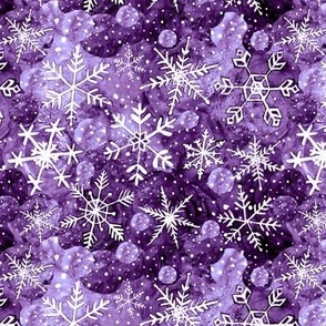 purple snowflake wallpaper