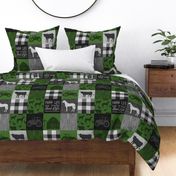 Farm Life Quilt - green/black