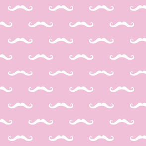 white moustaches on pink