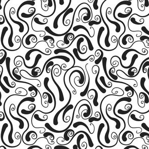 Spiralling geometric  lines,white background pattern 