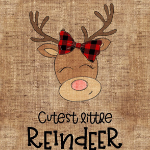 Cutest Little Reindeer Girl Baby Size - 27 x 36 inches