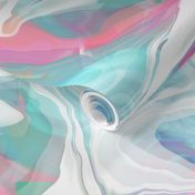 Abstract Fluid Art Pink and Blue