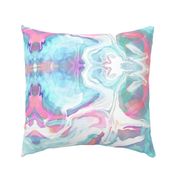 Abstract Fluid Art Pink and Blue