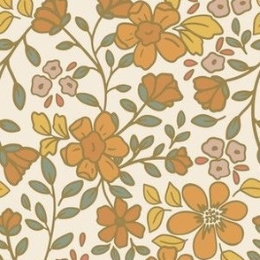Garden Floral Vintage Yellow - Large